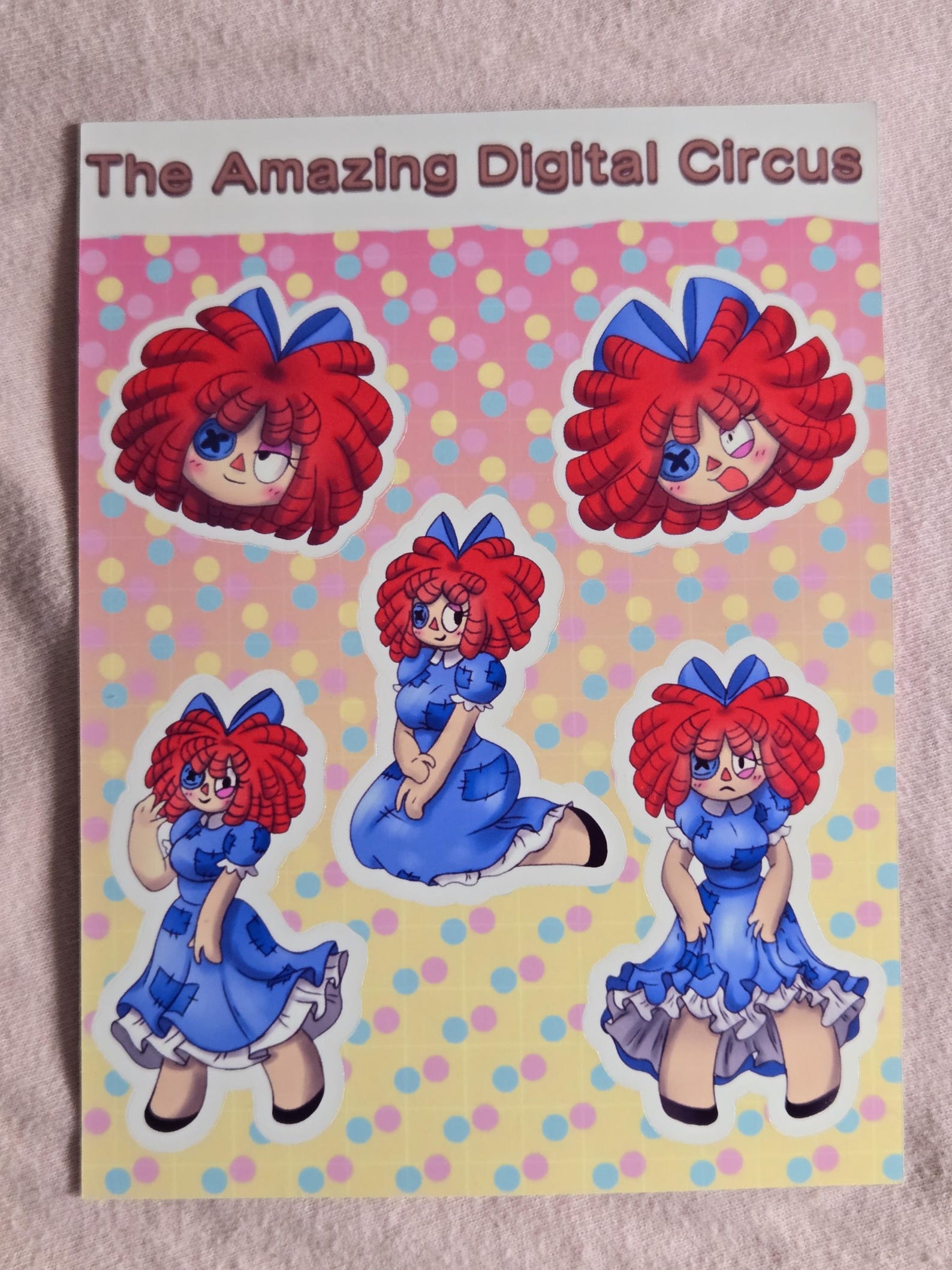 Cute Gangle Sticker The Amazing Digital Circus Sticker Sheet, Ragatha, Gangle, Adorable ...