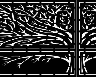 Novo design de portões com a árvore da vida Árvore da Vida, Painéis de Cerca DXF, Painel Divisório de Ambientes, Arquivos DXF para Cortador a Laser ou Plasma
