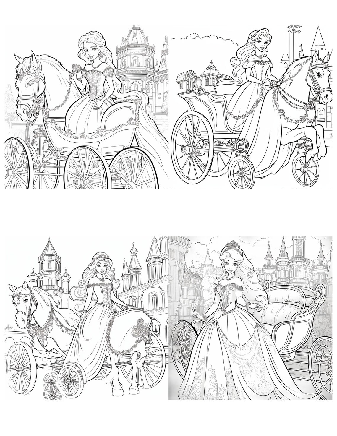 Princesses Coloring Pages, Printable Kids Coloring Pages, Princesses