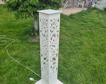 Outdoor lighting columns, lamp plasma cut  project dxf.