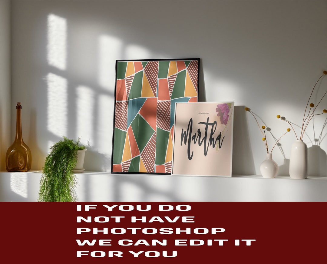 Two Vertical Frames Mockup at Home With Natural Light From a Etsy