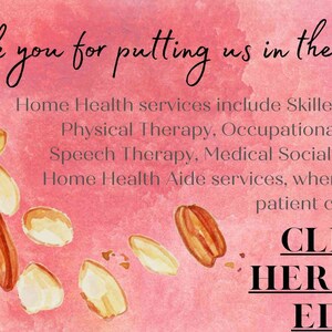Home Health Services trail mix template
