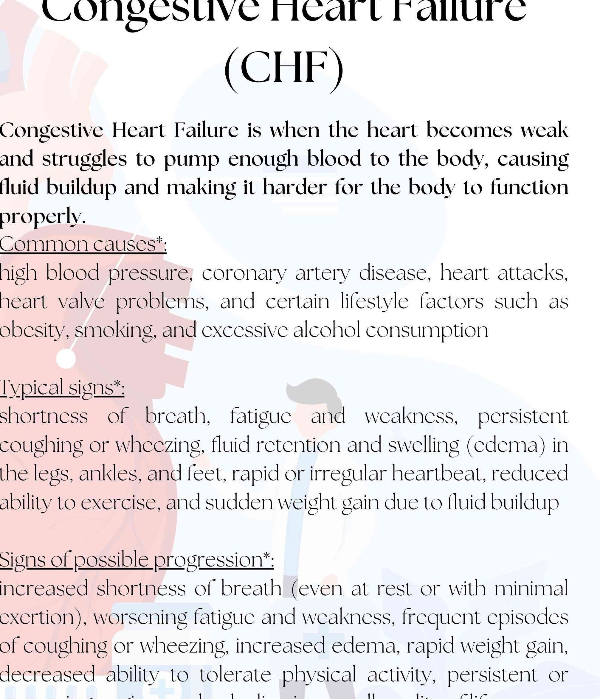 Failure Handout.pdf Unbranded CHF Patient Handout Congestive Heart Failure Education Sheet ...
