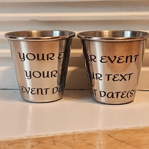 Stainless Steel 1 oz (30ml) Personalized shot cups