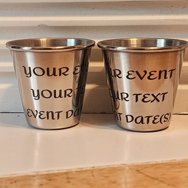 Stainless Steel 1 oz (30ml) Personalized shot cups