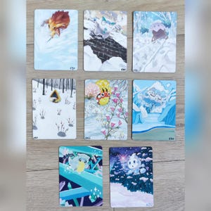 Winterpokemon - Handbemalte original Pokemonkarte