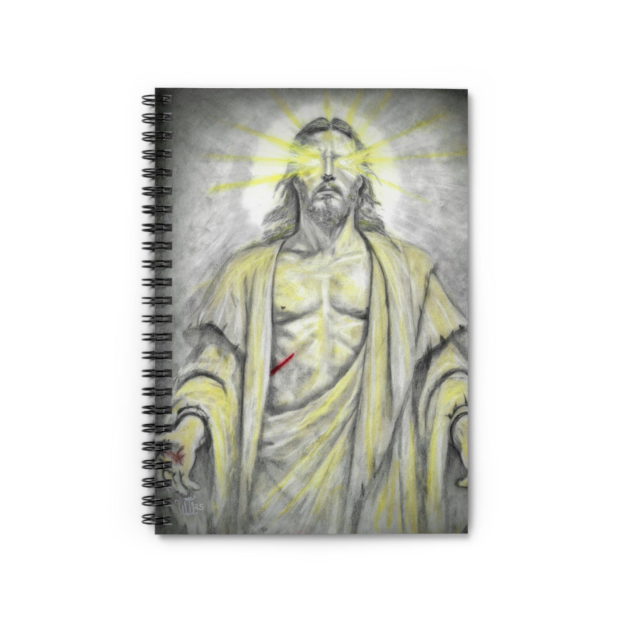 Spiral Notebook With Jesus Design - Inspirational Ruled Line Journal ...