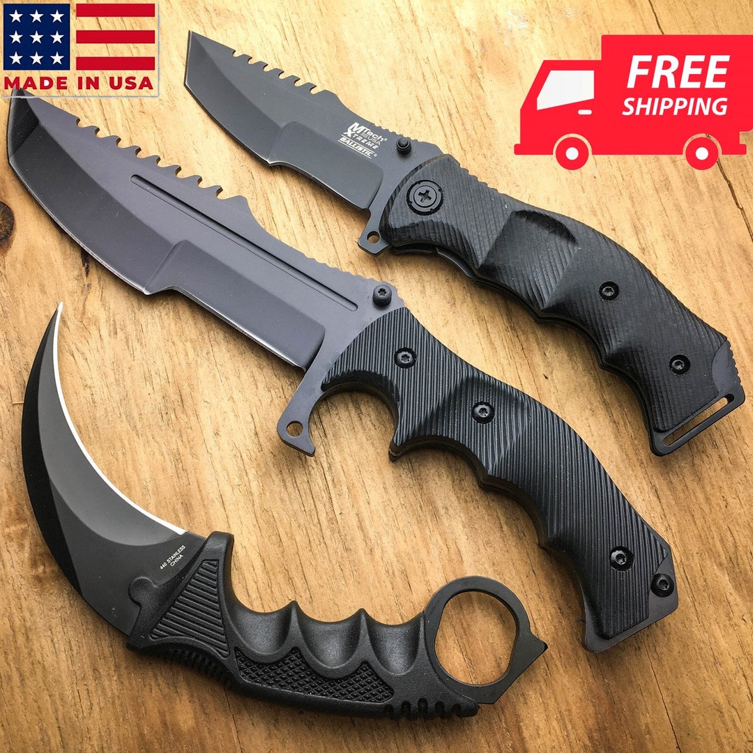 3pc Black Tactical Counter Strike CSGO Huntsman Set Men's - Etsy