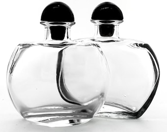 Vintage MOD DEP olie- en azijnflesjesset | Moderne glazen flessen uit het midden van de eeuw | Italiaanse keukendecoratie