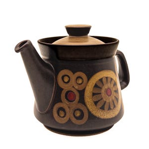 MCM Denby Arabesque Samarkand Teapot Coffee Pot with Lid Gill Pemberton Vintage Stoneware
