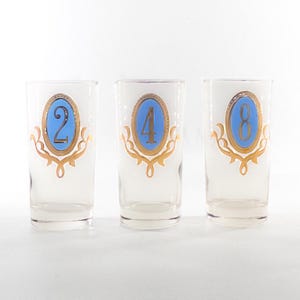 Vintage Libbey Numero Highball Glasses Crown Collection Mid Century Modern Barware Remplacement au choix