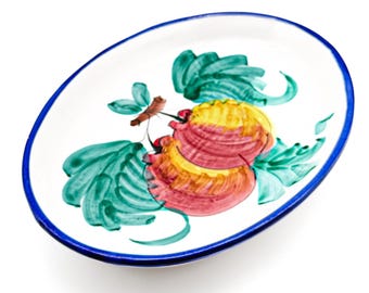 手作りのイタリア製陶器製サービングプラッター：ヴィエトリ・スル