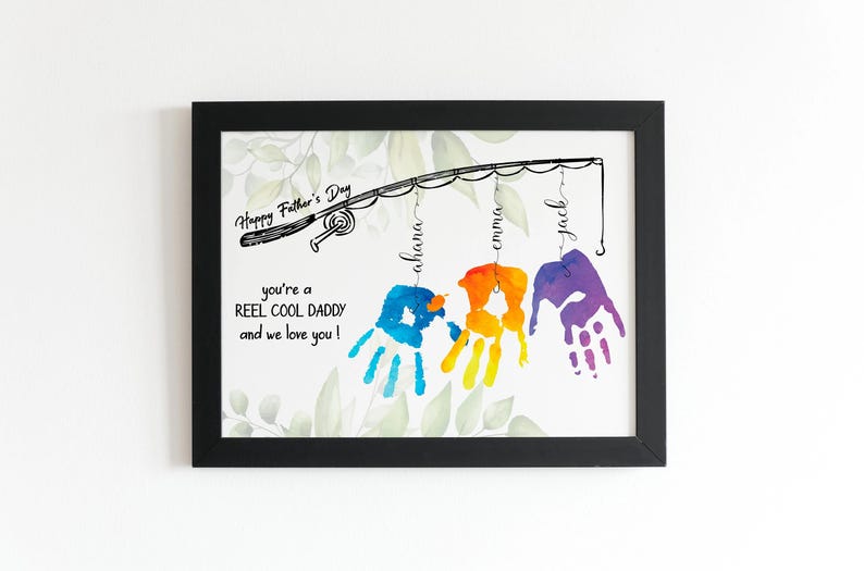 Personalized Father's Day Handprint Gift From Kids. Printable Handprint ...