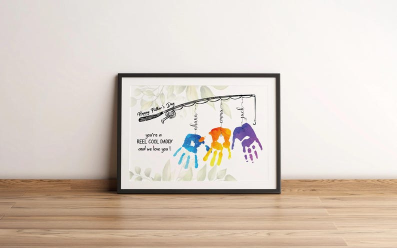 Personalized Father's Day Handprint Gift From Kids. Printable Handprint ...
