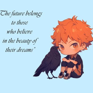 Inspirational Shoyo Hinata Quote Poster – Haikyuu!! Wall Art for Fans | High-Quality Print for Home or Office