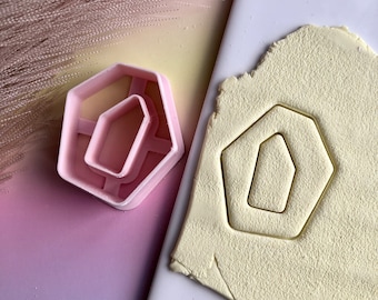 Hexagonol sloped cutter | clay cutter | polymer clay cutter | clay tools | polymer clay