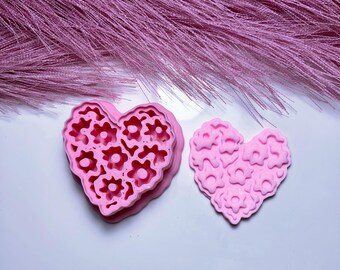 Floral heart clay cutter | clay cutter | polymer clay cutter | clay tools | polymer clay