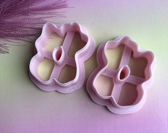 abstract flower 1 mirrored set 32mm | clay cutter | polymer clay cutter | clay tools | polymer clay