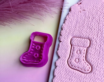 Christmas Stocking clay cutter | Christmas polymer clay cutters | polymer clay cutter | clay tools | polymer clay