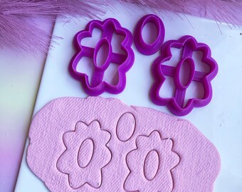 Abstract dangle polymer clay cutter set | clay cutter | polymer clay cutter | clay tools | polymer clay