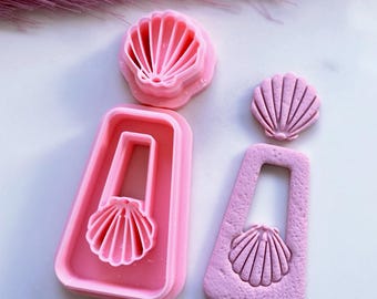Shell rectangle cutout drop clay cutter | clay cutter | polymer clay cutter | clay tools | polymer clay