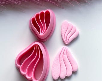Wave mirror set clay cutter | clay cutter | polymer clay cutter | clay tools | polymer clay