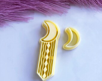 Moon macrame clay cutter set | clay cutter | polymer clay cutter | clay tools | polymer clay