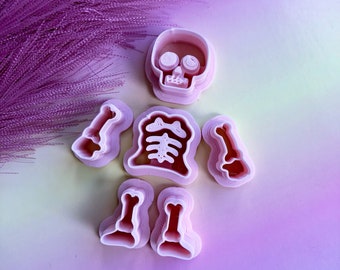 Halloween skeleton clay cutter | clay cutter | polymer clay cutter | clay tools | polymer clay