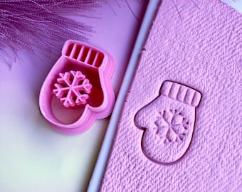 Snowflake Mitten | Christmas polymer clay cutters | polymer clay cutter | clay tools | polymer clay