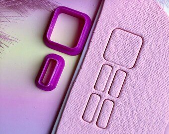 Square dangle polymer clay cutter set | clay cutter | polymer clay cutter | clay tools | polymer clay