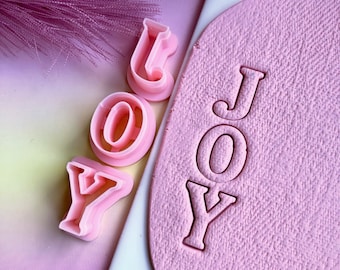 JOY polymer clay cutter | Christmas polymer clay cutters | polymer clay cutter | clay tools | polymer clay