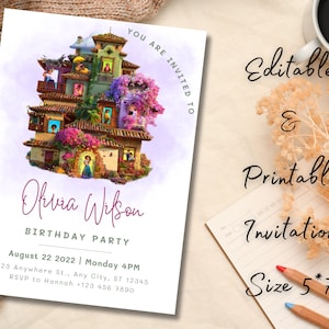 Encanto Invitation, Encanto Video Invitation, Encanto Invite, Encanto Birthday, Encanto Birthaday Invite, Editable 0053