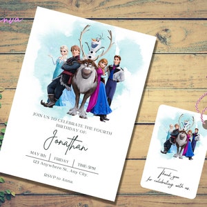 Frozen Birthday Invitation, Frozen Video Invitation, Frozen Invitation, Elsa Birthday Invite, Elsa Frozen Party, Digital Invitation 0004