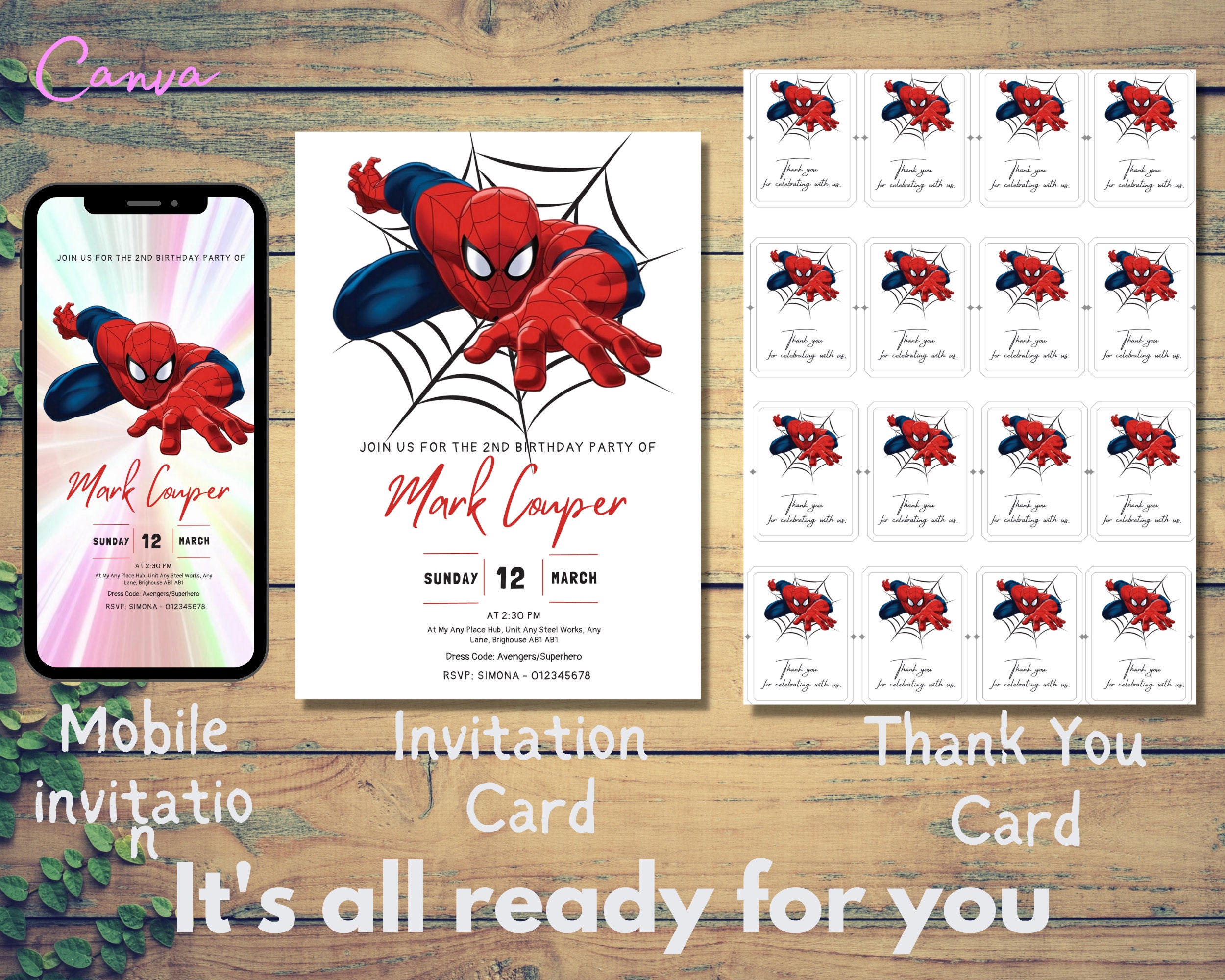 Spiderman Invitation Template Editable Birthday Party Invitation Spiderman Invitation Template Editable Birthday Party Invitation