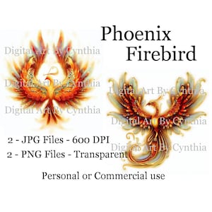 Phoenix Digital Download Mystical Phoenix Bild Digitaler Vogel Download Firebird Phoenix Download Print Karten Clip Art Handwerk JPG PNG