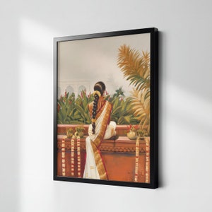 Modern Indian Woman Art, Desi Art, Indian Wall Art, South Asian Vintage Style, Brown Girl, South Asian Prints, Digital Download