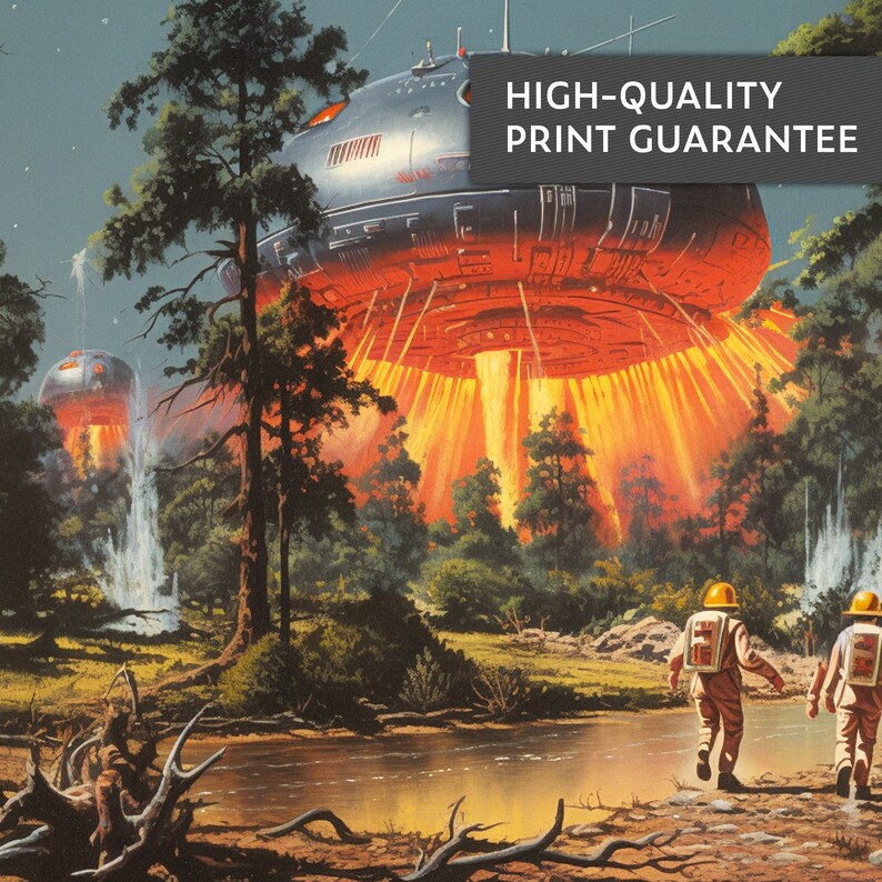 70s Scifi Art Planet Landscape Painting Retro Sci Fi World Science ...
