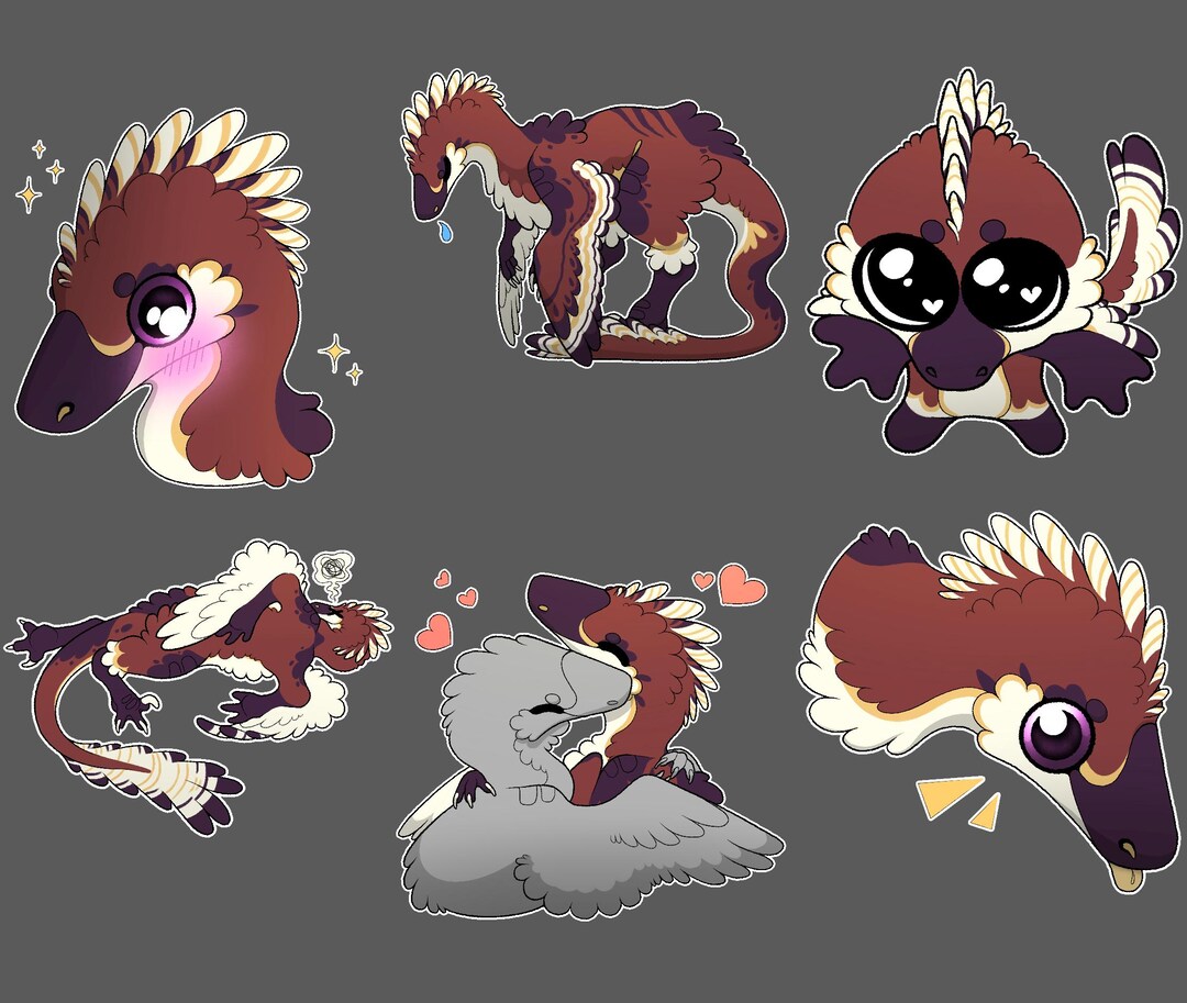 Sticker Commissions Personalized Sticker Sheet Commissions of Original Characters ...