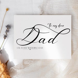 Biglietto per il giorno del matrimonio con mio padre, biglietto di ringraziamento per il matrimonio, biglietti per i genitori di mio padre, download istantaneo, regali stampabili, matrimonio fai da te