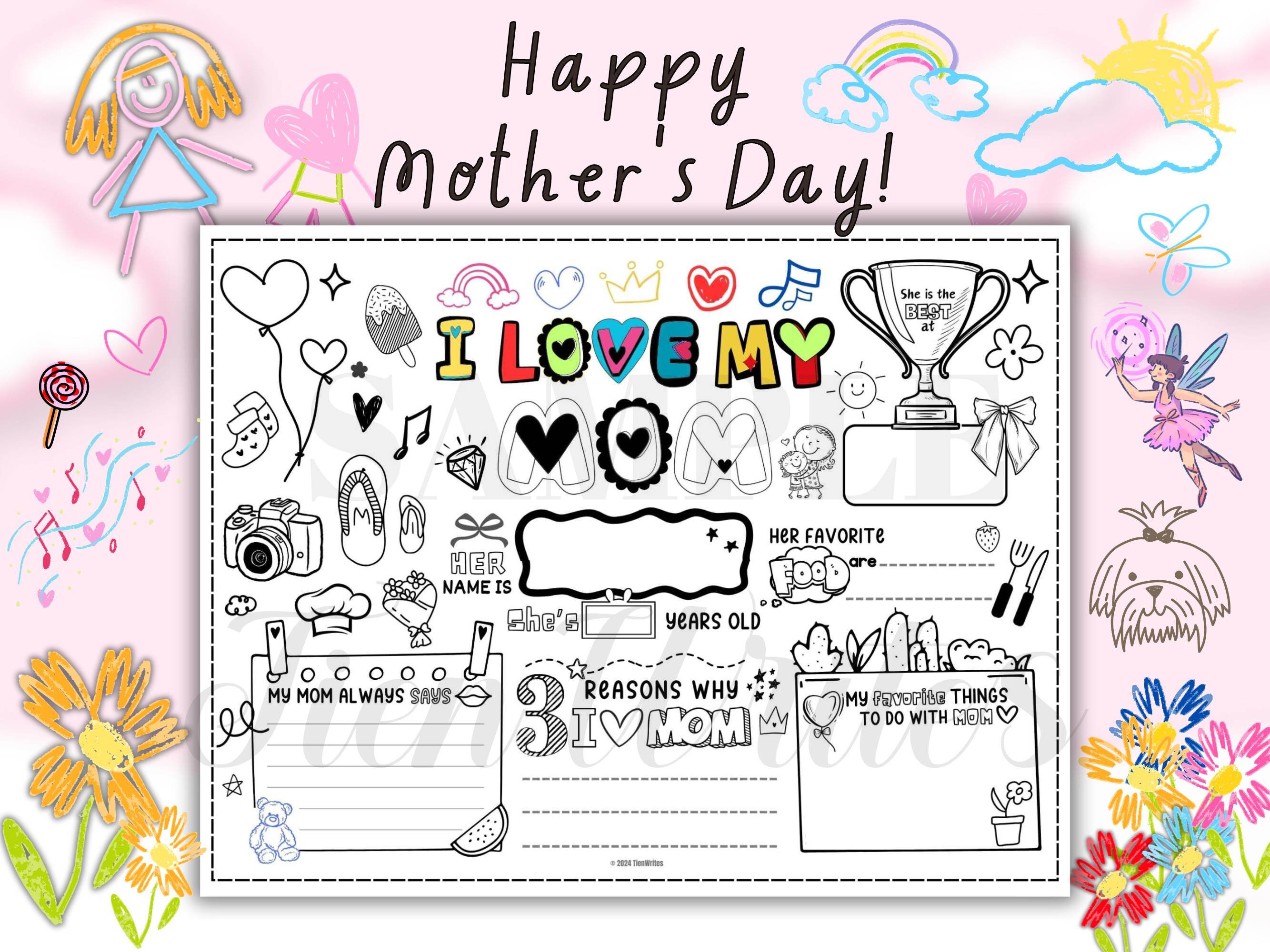 I Love My Mom Coloring Sheet DIGITAL DOWNLOAD Home Activity All i-love-my-mom-coloring-sheet-digital-download-home-activity-all