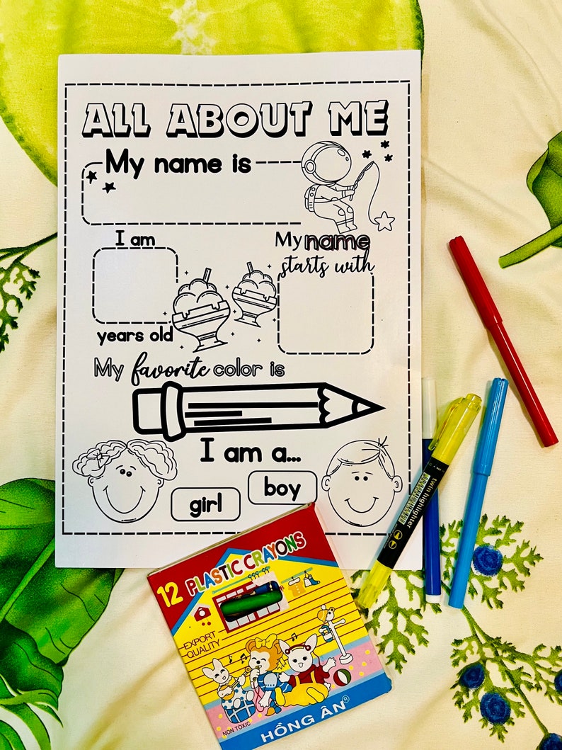 All About Me Sheets Get to Know Me Printable Back to School DIGITAL