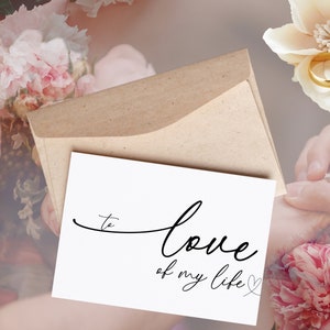 ao meu amor da minha vida em nossos cartões do dia do casamento | para meu noivo, noiva, futura esposa, presentes de agradecimento, download instantâneo, lembrança de casamento