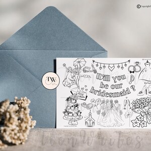 Will You Be Our Flower Girl | Digital Coloring Page, Printable Will You ...