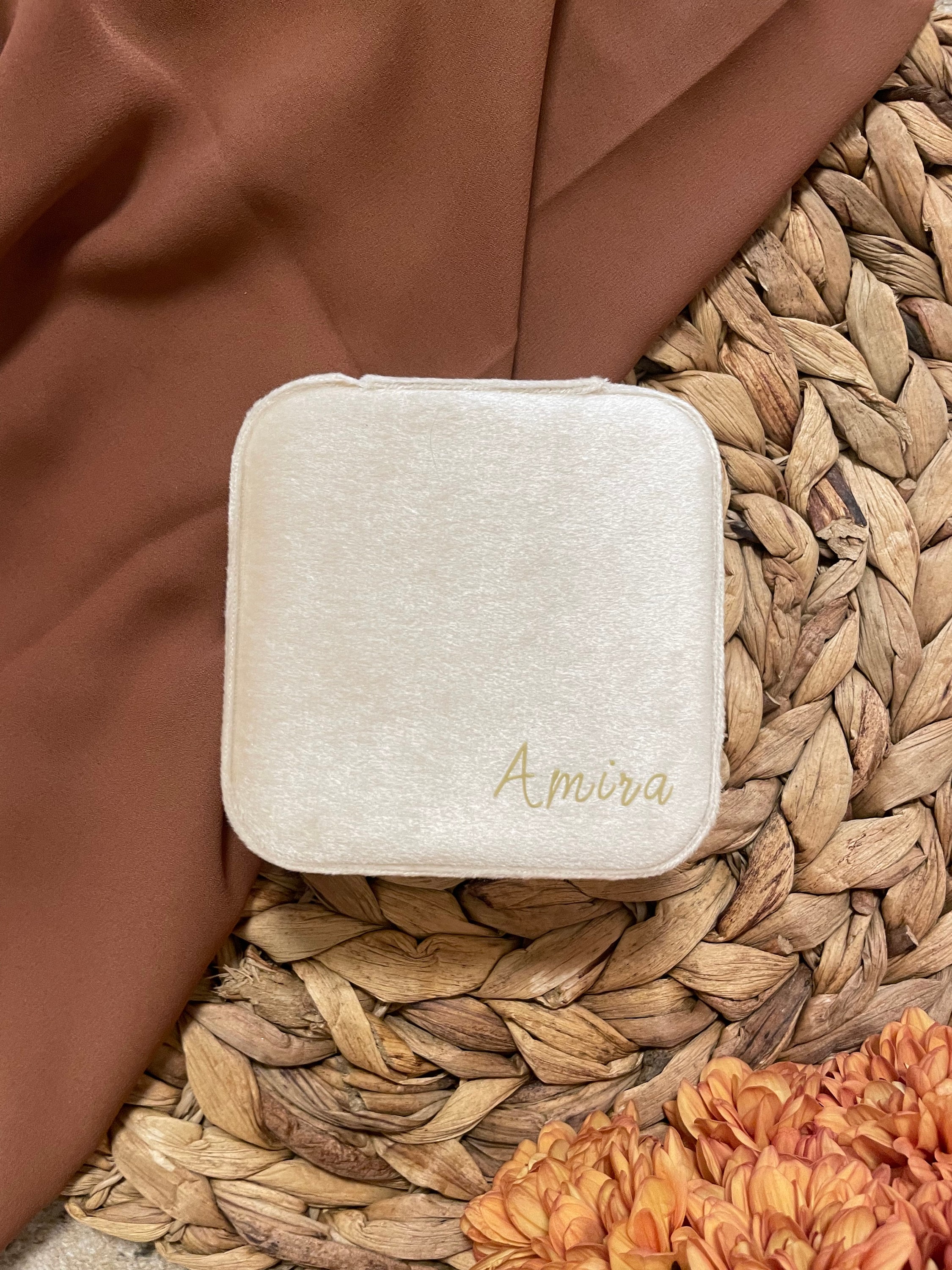 Holz Schmuckbox Rosa - Multifunktionaler Schmuckorganizer Mit Deckel