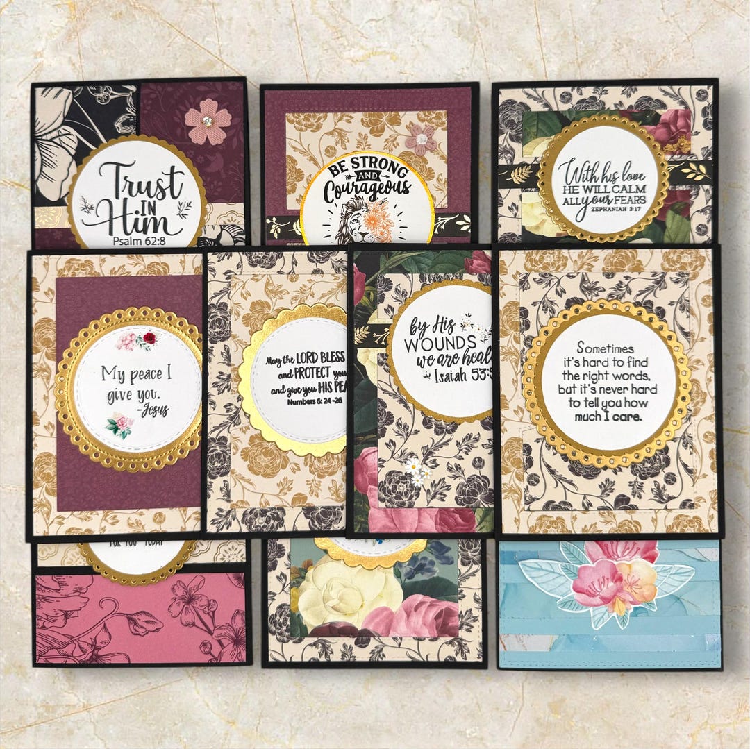 Handmade Christian Encouragement Cards | Faith-based Scripture Greeting ...