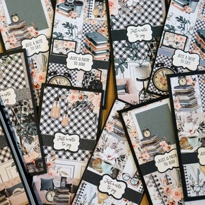 Set of 10 Handmade Mini Slimline &quot;Just A Note To Say&quot; Greeting Cards