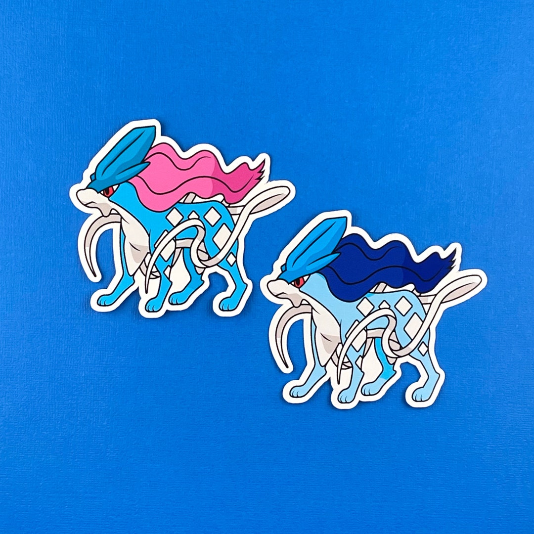 Sticker Legendary Suicune Sticker Legendary Pokemon Sticker Chibi Sticker - Etsy