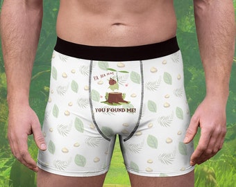 Funny Korok Men's Boxer Briefs | Funny Zelda Boxers | Korok | Ya ha ha! You Found Me! | Novelty Underwear