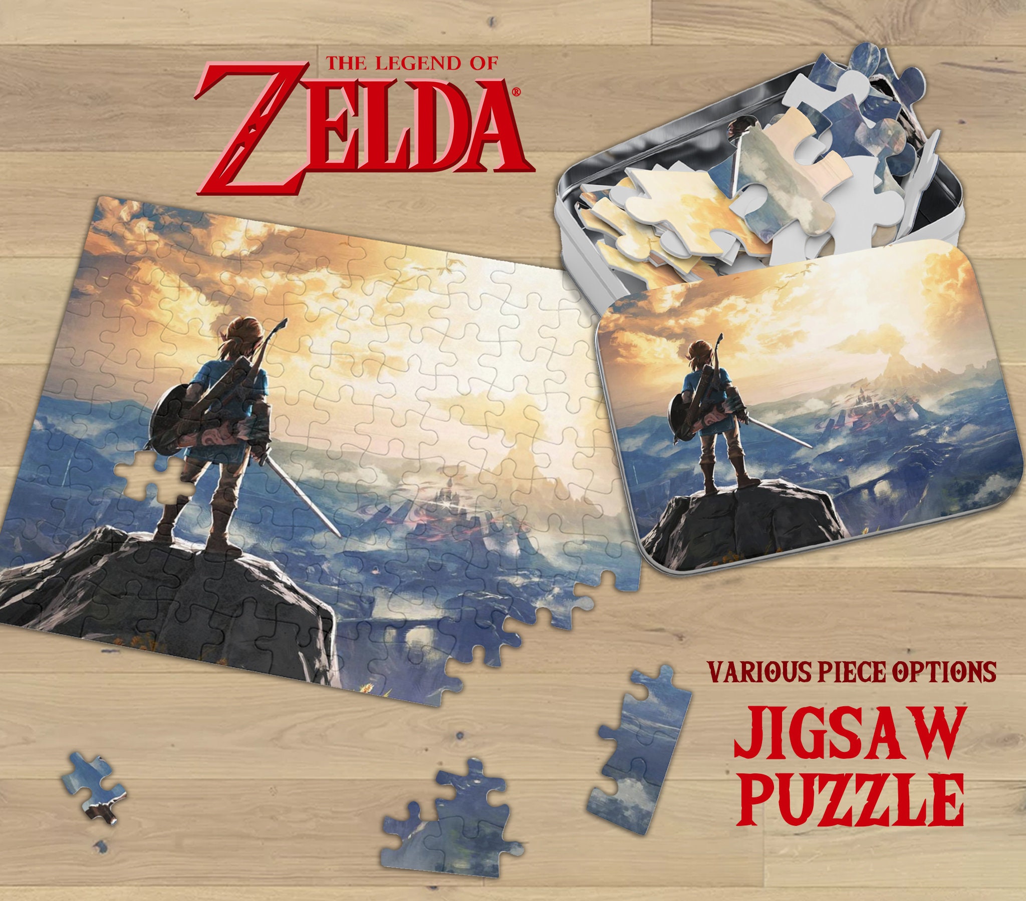 Legend of Zelda Jigsaw Puzzle 30, 110, 252, 500,1000-piece Breath of the  Wild 