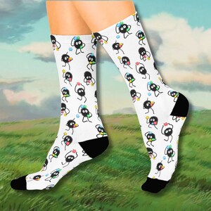 Soot Sprites Cushioned Socks | High Quality | Spirit Away | Anime | Gamer Gift | Cozy cloud-like comfort | One size fits all